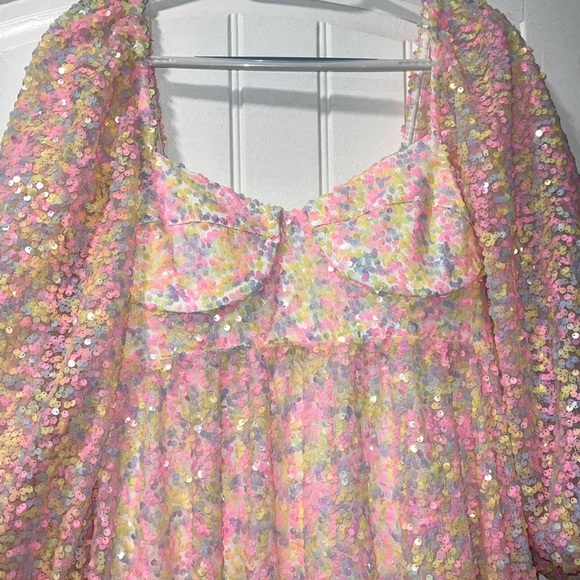 Selkie Rainbow Sequin Princess Gown Size Small - Picture 2 of 9